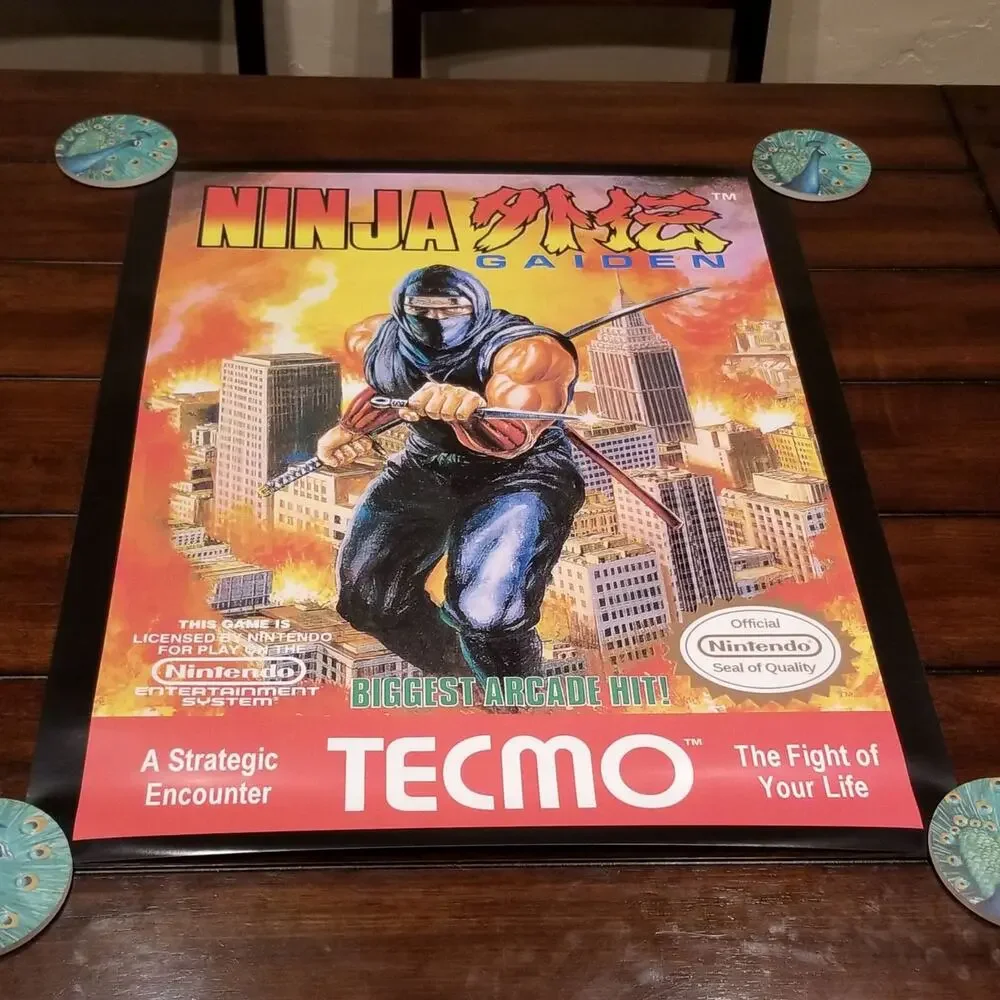 Poster - Ninja Gaiden, NES cover art (NEW) - Tecmo